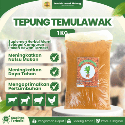 TEPUNG TEMULAWAK 1 KG FEED GRADE – Suplemen Herbal Meningkatkan Kesehatan Ternak Dan Unggas.