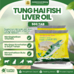 TUNG HAI FISH LIVER OIL 500 TAB – Vitamin Minyak Ikan Untuk Hewan Peliharaan, Unggas Dan Ternak.