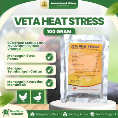 VETA HEAT STRESS 100 GRAM – Multivitamin Pencegah Kematian & Stress Unggas.