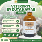 VETERDRYL 100 ML DUTA KAISAR – Anti Kolik, Alergi, Mabuk, Dan Terapi Tambahan Pada Hewan.
