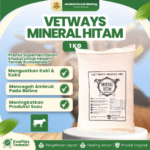 VETWAYS MINERAL HITAM 1 KG – Mineral Penguat Tulang, Kuku & Mencegah Pincang, Lumpuh, Ambruk Sapi.