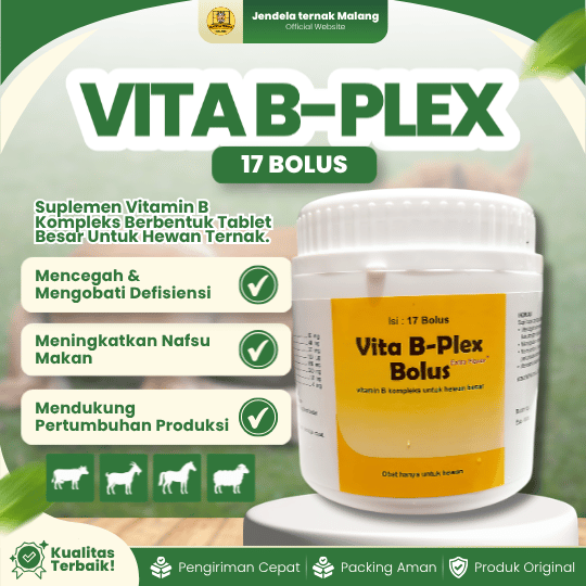 VITA B-PLEX ISI 17 BOLUS BY MEDION - Tingkatkan Nafsu Makan Dan Pertumbuhan Hewan Ternak