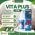 VITA PLUS 30 ML - Vitamin Nafsu Makan Anjing, Kucing Dan Unggas.
