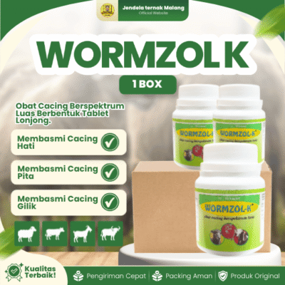 WORMZOL-K 10 KAPLET 1 BOX (12 PCS ) MEDION – Atasi Segala Cacingan Hewan Ternak Dan Peliharaan.