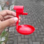 MANGKOKAN NIPPLES STAINLESS - Mangkok Lepekan Minum Nipple Drinker Ayam Puyuh 1/2 dym.