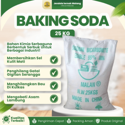 BAKING SODA 1 SAK 25 Kg – Food Grade, Sodium Bicarbonate, Soda Kue Multifungsi.