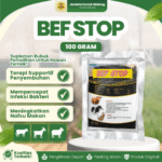 BEF STOP 100 GRAM – Suplemen Recovery Demam, Ambruk, Selera Makan Pada Hewan Ternak.