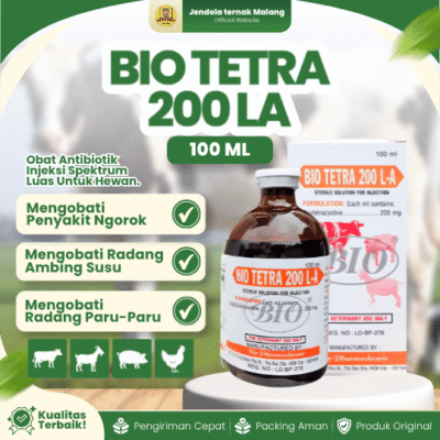 BIO TETRA 200 LA 100 ML – Untuk Hewan Ternak Lainnya.