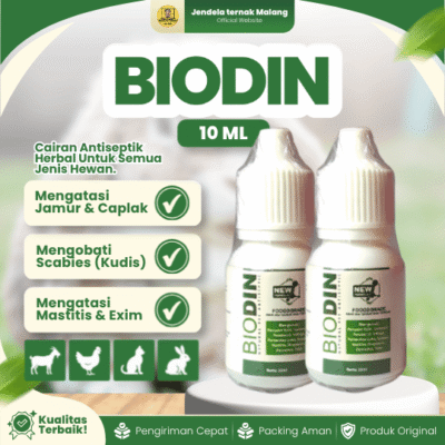 BIODIN 10 ML NATURAL PET – Ear Mites Mencegah Penyakit Kulit, Telinga, Sariawan Semua Hewan.
