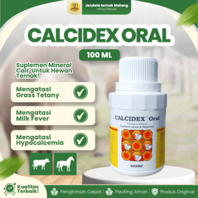 CALCIDEX ORAL 100 ML – Mengatasi Defisiensi Calcium Magnesium & Vitamin D Hewan Ternak.