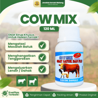COW MIX 120 ML – Untuk Masalah Batuk dan Flu Sapi dan Kambing