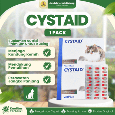 CYSTAID 1 PACK ISI 30 KAPSUL VETPLUS – Untuk Menjaga & Mengatasi Kesehatan Kandung Kemih Kucing.