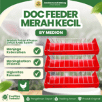 DOC FEEDER MERAH KECIL MEDION – Tempat Pakan Makan Ayam DOC Berkualitas.