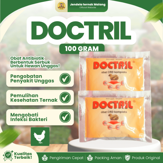 DOCTRIL 100 GRAM - Atasi Ngorok, Pilek, CRD Untuk Ayam Dan Unggas.
