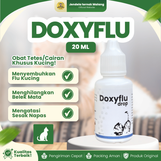 DOXYFLU 20 ML - Mengatasi Flu, Pilek, Bersin & Demam Pada Hewan Peliharaan.