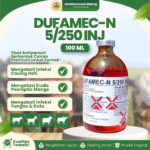 DUFAMEC-N 5/250 INJEKSI 100 ML - Obat Cacing Hati Sapi Kerbau Kambing Domba