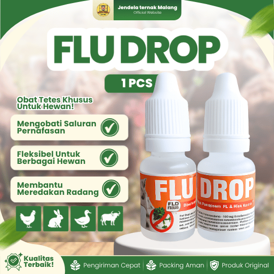 FLU DROP - Untuk Flu, Pilek, Ngorok Atau Segala Infeksi Pernafasan Kucing & Hewan Lainnya.