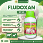 FLUDOXAN 120 ML - Mengatasi Flu, Batuk & Pilek Untuk Hewan Ternak Kesayangan.