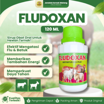 FLUDOXAN 120 ML – Mengatasi Flu, Batuk & Pilek Untuk Hewan Ternak Kesayangan.