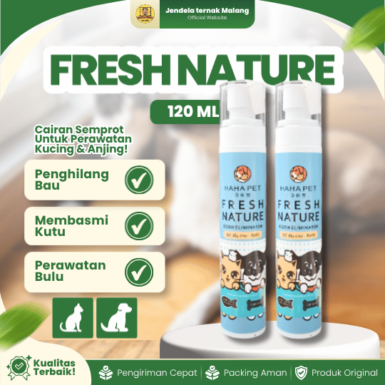 FRESH NATURE 120 ML - Semprotan Penghilang Bau Atau Deodorant Hewan Peliharaan.