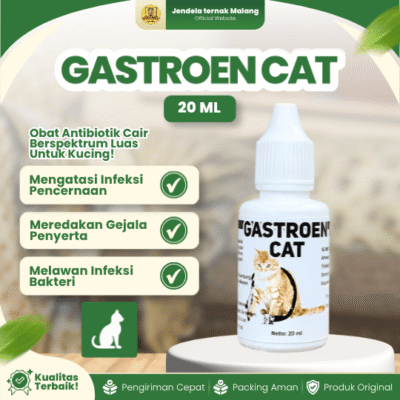 GASTROEN CAT 20 ML – Mengatasi Diare, Kembung, Muntah, Lemas & Hilang Selera Makan Pada Kucing.