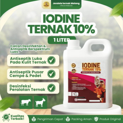 IODINE TERNAK 10% 1 LITER BY VETWAYS – Desinfektan & Antiseptik Peralatan, Ambing, Luka Ternak.