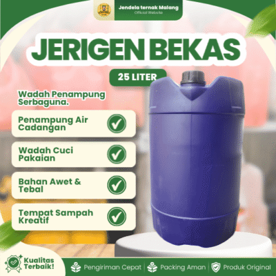 JERIGEN 25 LITER BEKAS – Bahan Plastik Kuat, Tebal & Berkualitas.