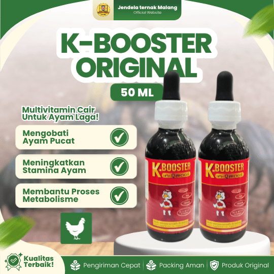 K-BOOSTER ORIGINAL - Vitamin Ayam Petarung Untuk Lesu, Lemas, Sakit Kuning.