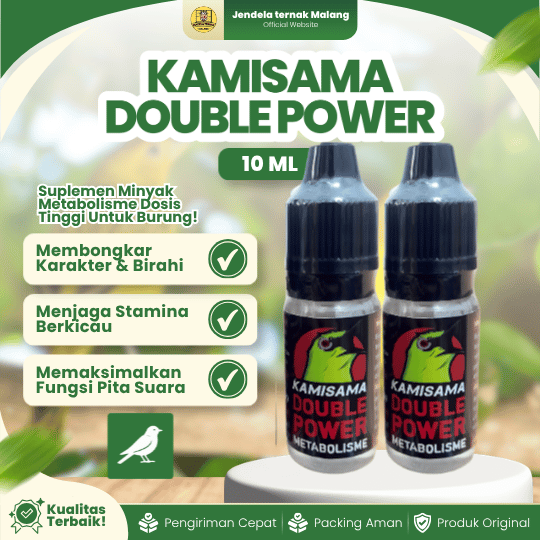 KAMISAMA DOUBLE POWER 10 ML - Minyak Metabolis Vitamin Penggacor Burung.