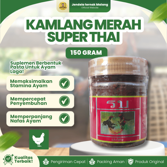 KAMLANG MERAH SUPER THAI PLUS GINSENG - Suplemen Ayam Jago Suplemen Ayam