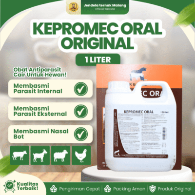 KEPROMEC ORAL 1 LITER ORIGINAL BY OTASINDO – Ampuh Atasi Cacingan, Kutu, Kudis & Scabies Hewan.