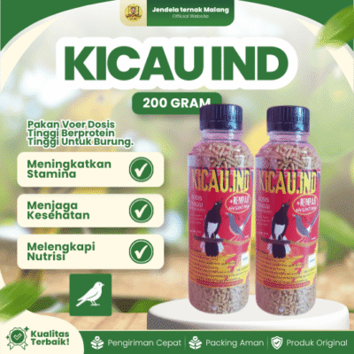 KICAU IND 200 GRAM – Pakan Burung Yang Bisa Memenuhi Kebutuhan Nutrisi & Protein Tinggi.