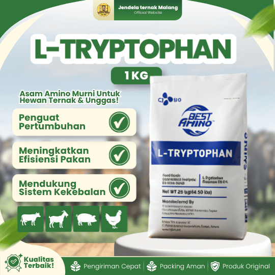 L-TRYPTOPHAN 1 KG REPACK - Asam Amino Untuk Menjaga Keseimbangan Protein & Pertumbuhan Ternak.
