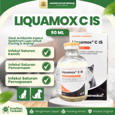 LIQUAMOX C IS 50 ML – Untuk Pencegahan Hewan Anjing & Kucing.