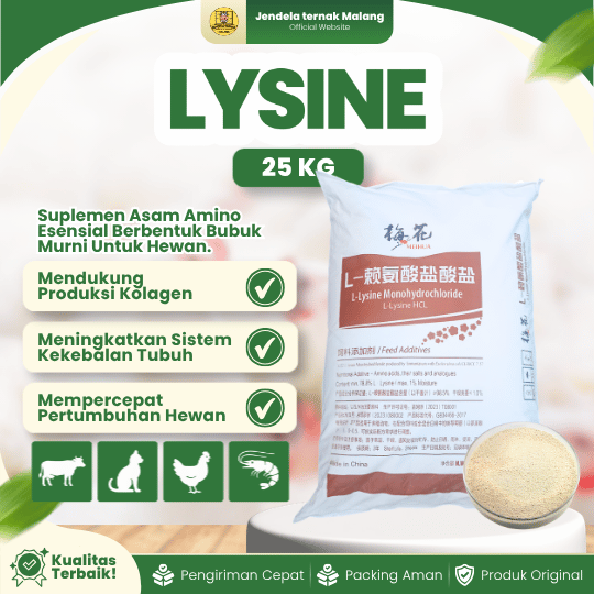 LYSINE 25 KG 1 SAK MEIHUA - Suplemen Meningkatkan Kekebalan & Bobot Untuk Ternak.