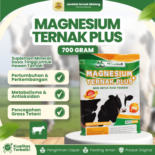 MAGNESIUM TERNAK PLUS 700 GRAM - Suplemen Mineral Mengatasi Kekurangan Magnesium Hewan Ternak