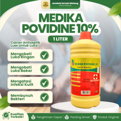 MEDIKA POVIDINE 10% 1 LITER –  Betadine Untuk Perawatan Luka & Pembersihan Awal.