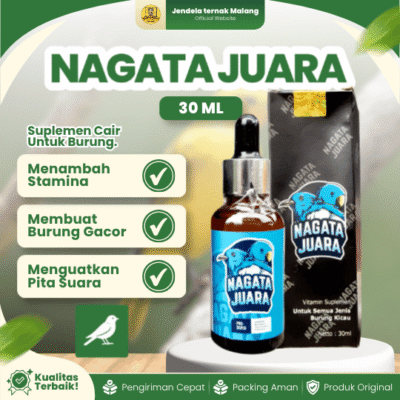 NAGATA JUARA 30 ML – Vitamin Burung Kicau Murai Lovebird Balibu Kenari