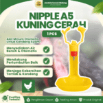 NIPPLE A5 3/4 KUNING – Mangkok Untuk Air Minum Kandang Ayam Layer Broiler Petelur.