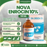 NOVA ENROCIN 10% 100 ML - Untuk Saluran Pernafasan & Pencernaan Hewan.