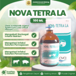 NOVA TETRA LA 100 ML - Mengatasi Pernafasan & Pencernan Hewan Kesayangan.
