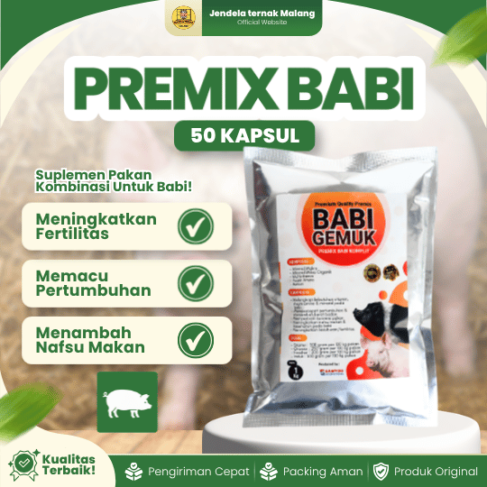 PREMIX BABI GEMUK 1 KG - Suplemen Penggemuk & Vitamin Penambah Selera Makan Pada B2.