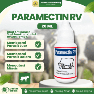 PARAMECTIN RV 20 ML – Untuk masalah Gudik Myasis Luka Luar Sapi Hewan Ternak
