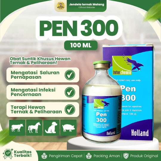 PEN 300 100 ML BY INTERCHEMIE HOLLAND - Untuk Hewan Ternak & Peliharaan.