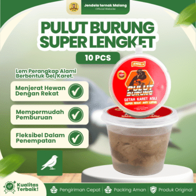 PULUT BURUNG 20 GRAM ISI 10 PCS SUPER LENGKET – Lem Jebakan Getah Karet Asli Berkualitas.