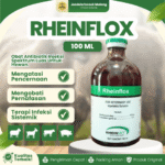 RHEINFLOX 100 ML RHEINVET – Untuk Masalah Pernafasan & Pernafasan Ternak Sapi Kambing Ayam Babi