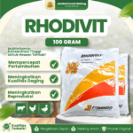 RHODIVIT 100 GRAM -  Multivitamin Untuk Produktivitas Pada Ayam, Bebek, Puyuh, Sapi Dan Kambing.