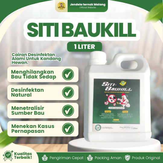 SITI BAUKILL 1 LITER - Desinfektan Ampuh Menghilangkan Bau Amonia Pada Kandang Dan Lainnya.
