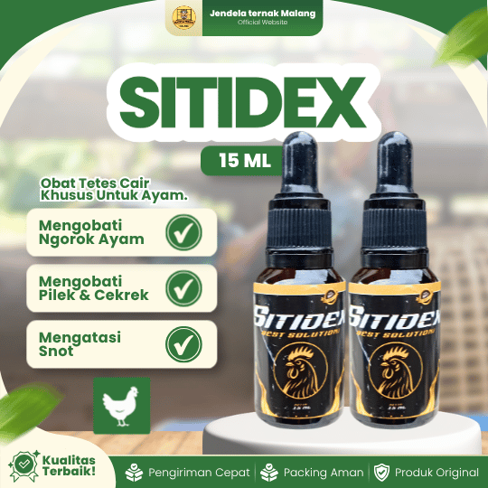 SITIDEX 15 ML - Untuk Mengatasi Segala Gangguan Pernapasan Pada Semua Jenis Ayam.
