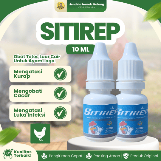 SITIREP 10 ML - Untuk Mengatasi Segala Masalah Kulit Sampai Akar Pada Ayam Laga.